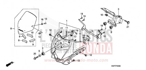 CAPOT AVANT CBF125MB de 2011